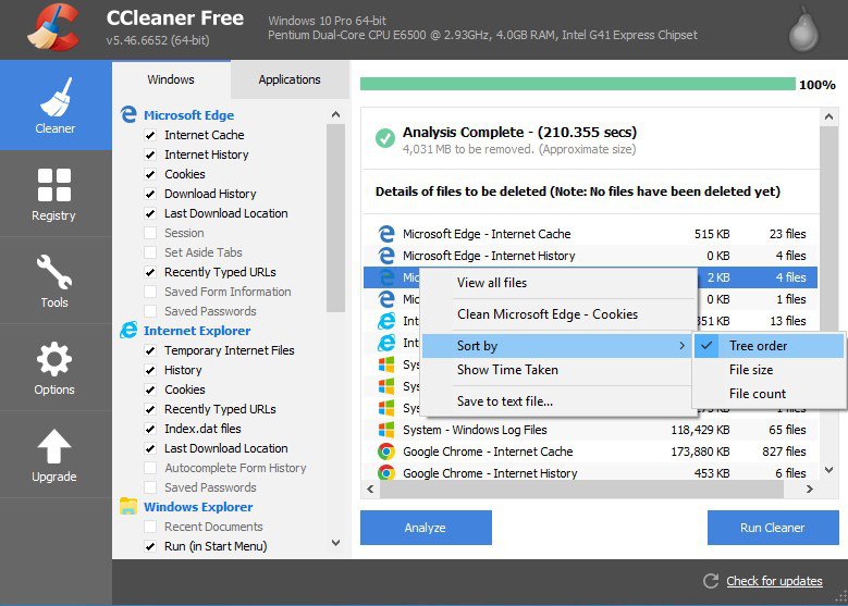 ccleaner windows 10 64 bit locks up